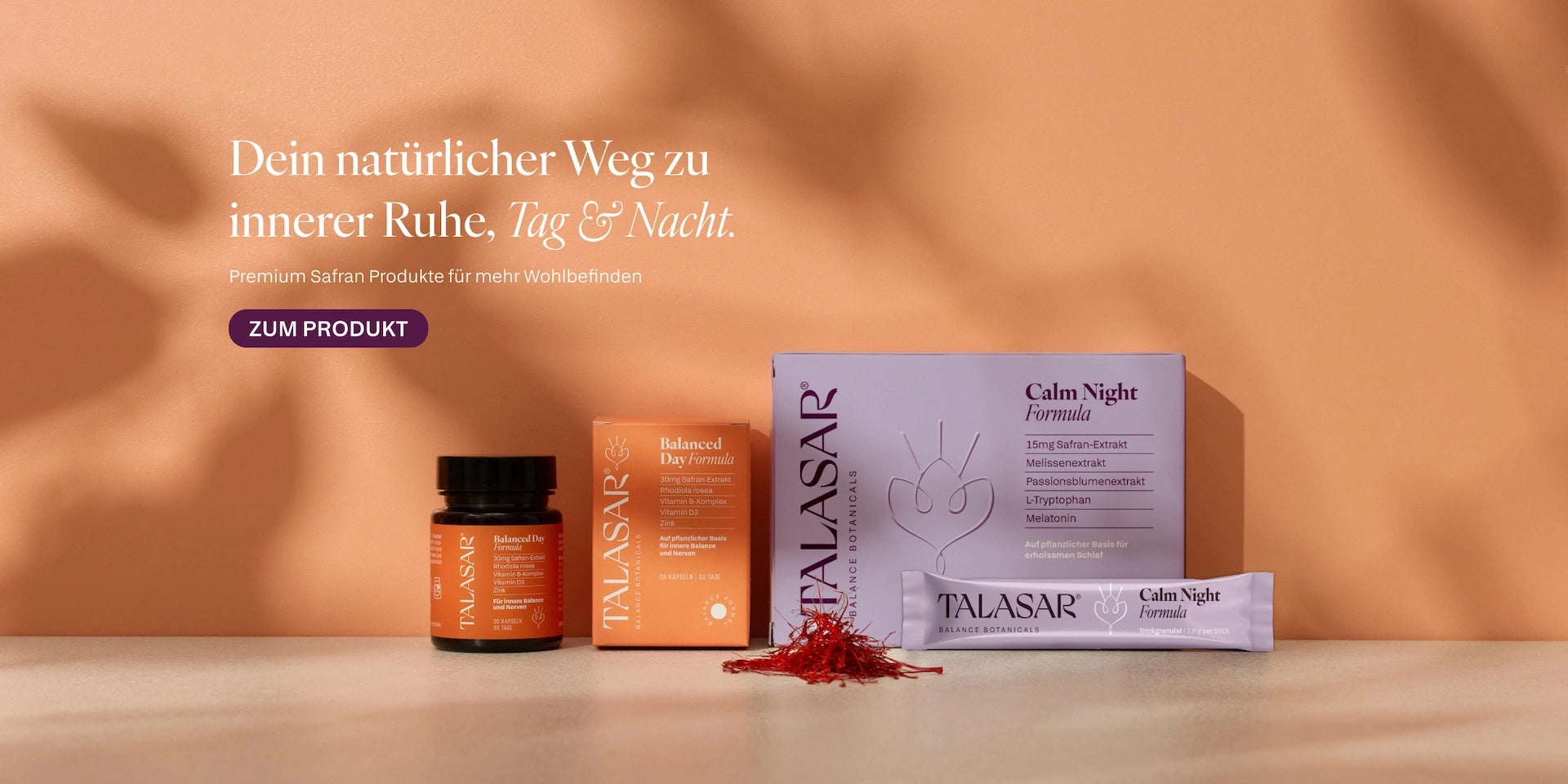 Premium Safran Produkte für mehr Wohlbefinden.
